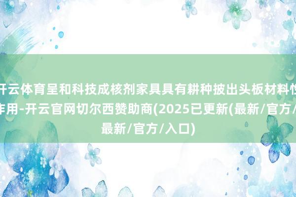 开云体育呈和科技成核剂家具具有耕种披出头板材料性能的作用-开云官网切尔西赞助商(2025已更新(最新/官方/入口)